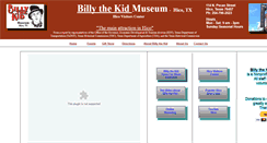 Desktop Screenshot of billythekidmuseum.com